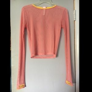 Long sleeved mesh top